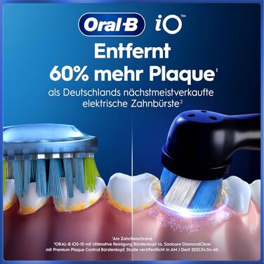 Електрична зубна щітка Oral-B iO Series 5 Matt Black: 5 режимів чищення, насадка та дорожній футляр, чорна