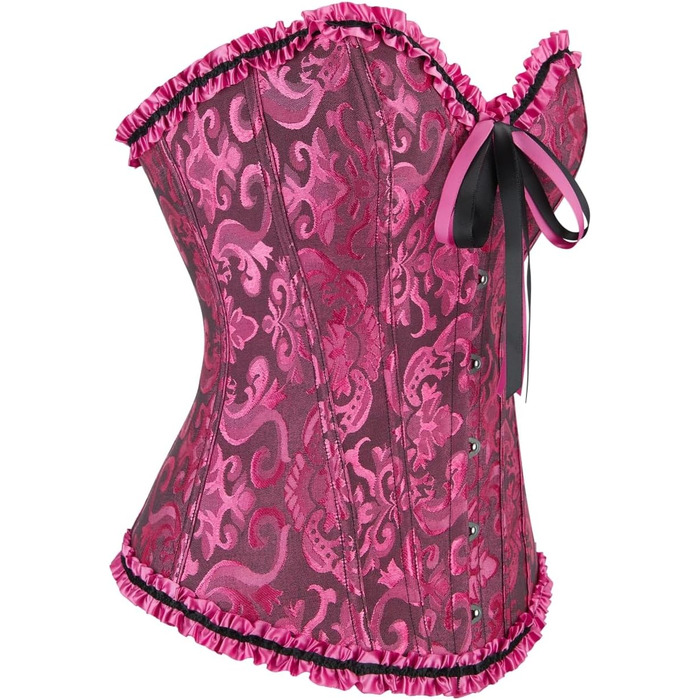 Корсет-топ KUOSE для великих розмірів (XS, чорний, рожевий) - фігурна білизна