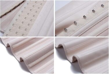 Корсет YIANNA для жінок, що підтягує живіт, з латексу, для формування талії, корсет-боді, бежевий, 25 сталевих кісток