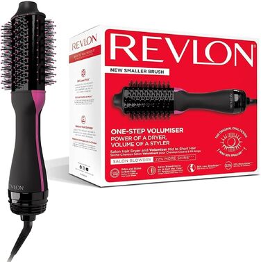 Стайлер-сушарка для волосся 2-в-1 Revlon Salon One-Step Volumizer для короткого та середнього волосся, іонізація та керамічне покриття, RVDR5282UKE, чорний