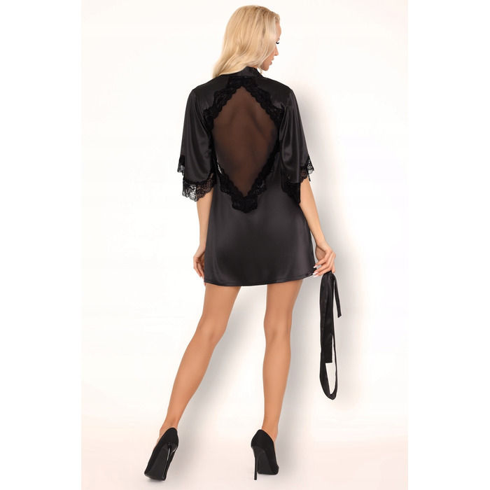 Жіночий банний халат Vilanata, чорний, розмір L/XL