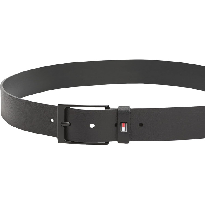 Чоловічий шкіряний ремінь Tommy Hilfiger Layton, 3.5 см, чорний