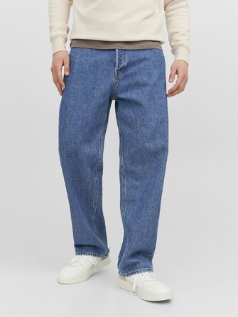 Чоловічі джинси Baggy Fit JACK & JONES JJIALEX синього кольору, денім