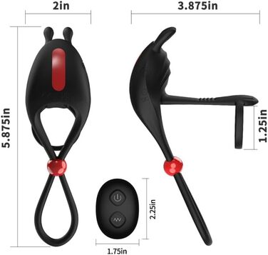 Вібраційний кільце для пеніса BeHorny з пультом дистанційного керування, 7 режимів вібрації, для більш міцної ерекції