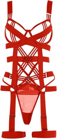 Сексуальний комплект нижньої білизни WILLBEST: мереживний бюстгальтер, топ з довгим рукавом, мереживні панчохи, мереживний боді. Ідеальний для карнавалу!