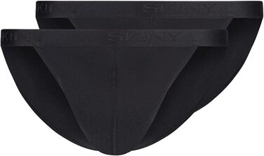 Танга чоловічі Skiny з бавовни рифлення, G-String (2 шт.) XL, чорний (080693)