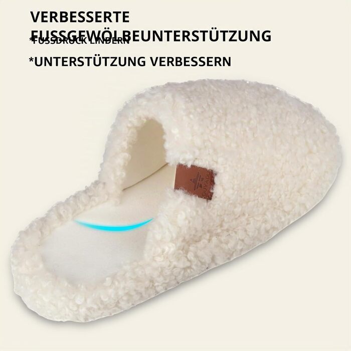 Жіночі м'які капці для дому з ефектом пам'яті (Memory Foam), плюшеві та комфортні, бежеві, розмір 38/39 EU