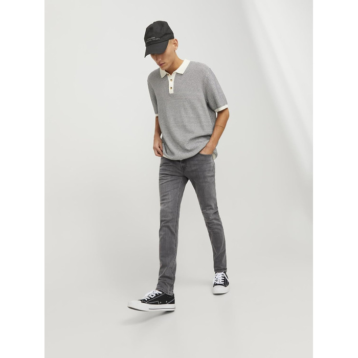 Чоловічі вузькі джинси Jack & Jones JJILIAM Skinny Fit, сірий денім, 32W/34L