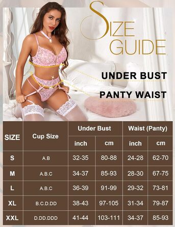 Комплект жіночої білизни RSOVE: мереживний бюстгальтер, труси-стрінг та панталони-стрінг, світло-рожевий (S)