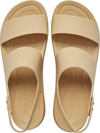 Жіночі сандалі на низькому тальці Crocs Brooklyn Wedge, колір Cashew, розмір 39/40 EU