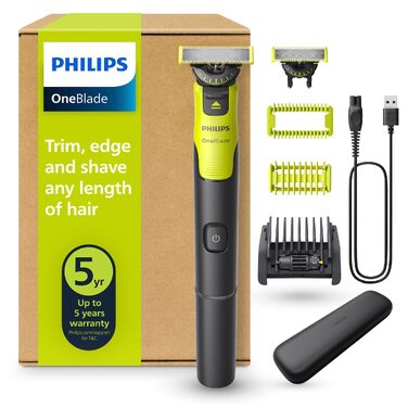 Електричний тример та бритва Philips OneBlade 360 Face & Body з Bluetooth та набором насадок для обличчя та тіла, QP4631/30