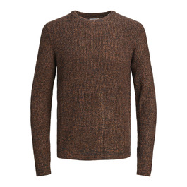 Чоловічий в'язаний светр Jack & Jones Jjelewis з круглим вирізом, колір Mocha Bisque