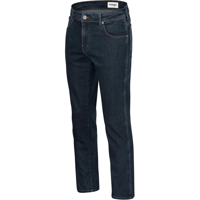 Чоловічі джинси Wrangler Texas Regular Fit Stretch — прямі денімові штани з бавовни, Blue Black