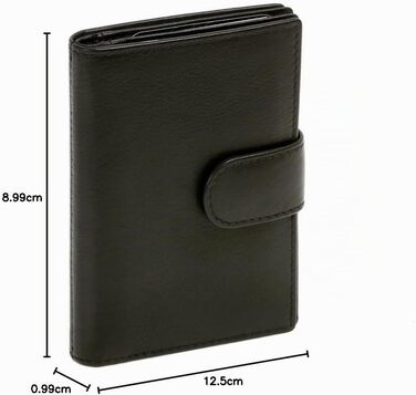 Шкіряний тримач для кредитних карток LEAS Card-Collection з RFID-захистом, чорний