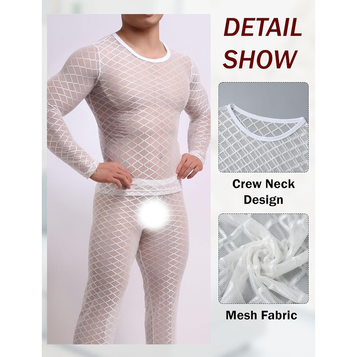 Футболка Maeau з сіткою та ромбом, прозора, спортивна, для чоловіків, розмір M-X (L, білий)