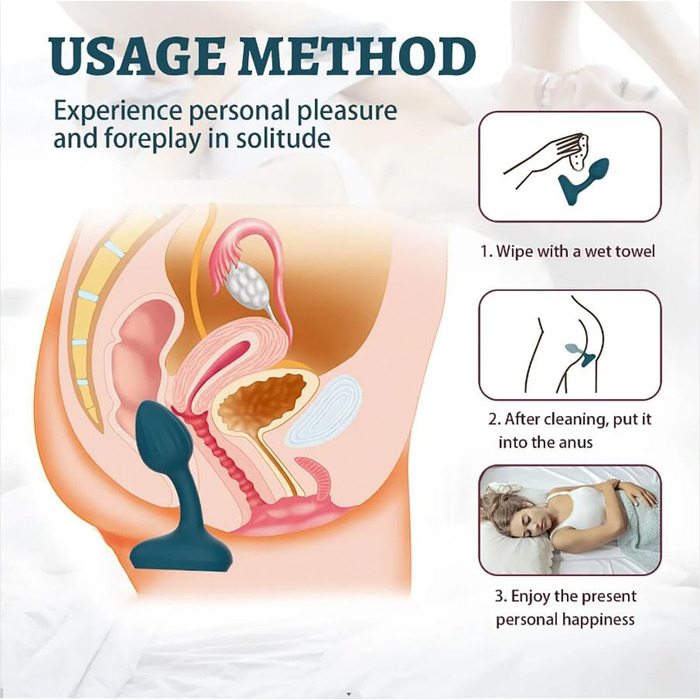 Вібратор-аналізатор JFRong з Bluetooth, пультом дистанційного керування та пультом дистанційного керування. Масажер простати, анальний масажер для чоловіків та жінок. Силіконовий вібратор для анусу, стимулятор G-точки. Колір: фіолетовий