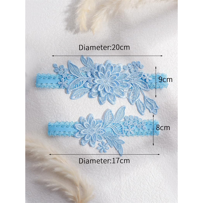 Жінські мереживні стрічки-тримачі для панчіх YUEKOPOU. Весільні стрічки-тримачі, 1 пара. Ідеально для вечірки, косплею, прому.