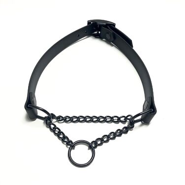 Шкіряне намисто з ланцюгом, готичне намисто з ланцюгом, намисто BDSM (довжина 42-48 см)