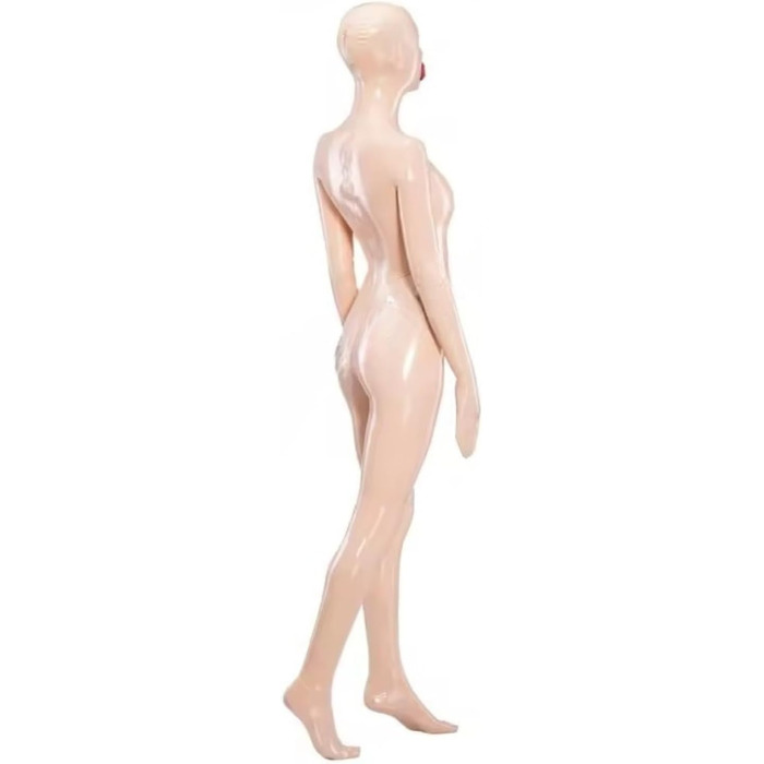 Штанфляури з латексу DDINGHOONQPODFR, жіночий/чоловічий костюм CatSuit, повний латексний комбінезон, білий, регульований