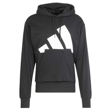 Чоловіча толстовка-худі adidas Essentials Big Logo з французького трикотажу, чорна/біла, розмір M
