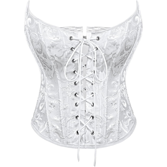 Корсет-топ WHIPPY для повних грудей: вінтажний бюстєль з шнурівкою, готичний овербаст, світло-персиковий, розмір M