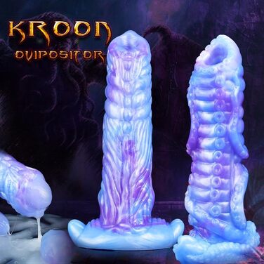 Анальний дилдо Jixaxe Monster Ovipositor з 5 силіконовими яйцями, G-Spot мастубатор, анальний плагін, іграшки для дорослих, SM, для жінок та чоловіків (глибокий фіолетовий)