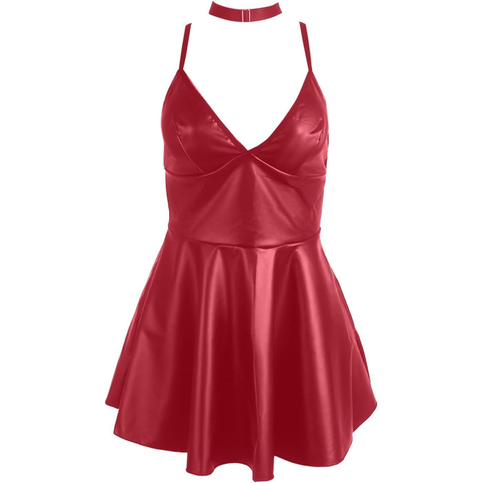 Набір жіночої білизни: ремінь, шкарпетки, спідниця з екошкіри, регульований комірний ланцюжок (Червоний, XL)