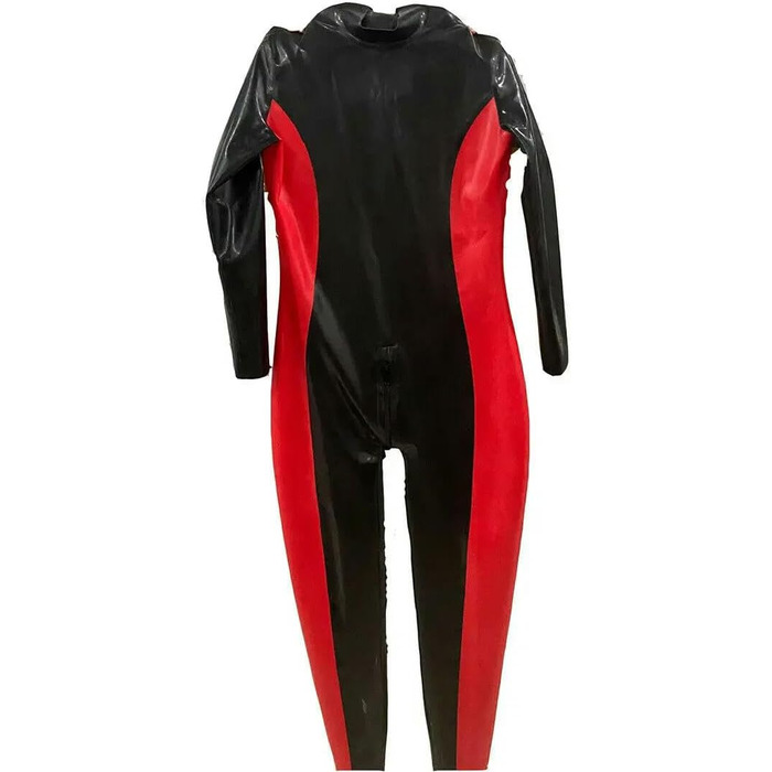 Латексний catsuit GAYLOP: чорно-червоний комбінезон, сексуальний боді, косплей, розмір XL
