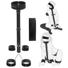 Набір для БДСМ-інтимних ігор для пар: набір для зв'язування, наручники, феттери, маска для очей, набори для зв'язування зап'ястя та шиї. 3 шт.