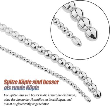 Набір дилататорів для секса з чоловіками BDSMAGE, нержавіюча сталь, 7 шт., 200 мм, для пар, 18+