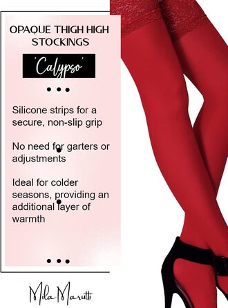 Шкарпетки до коліна для жінок Mila Marutti, червоні, розмір XS-S, Getaway Solids (виготовлено в ЄС)