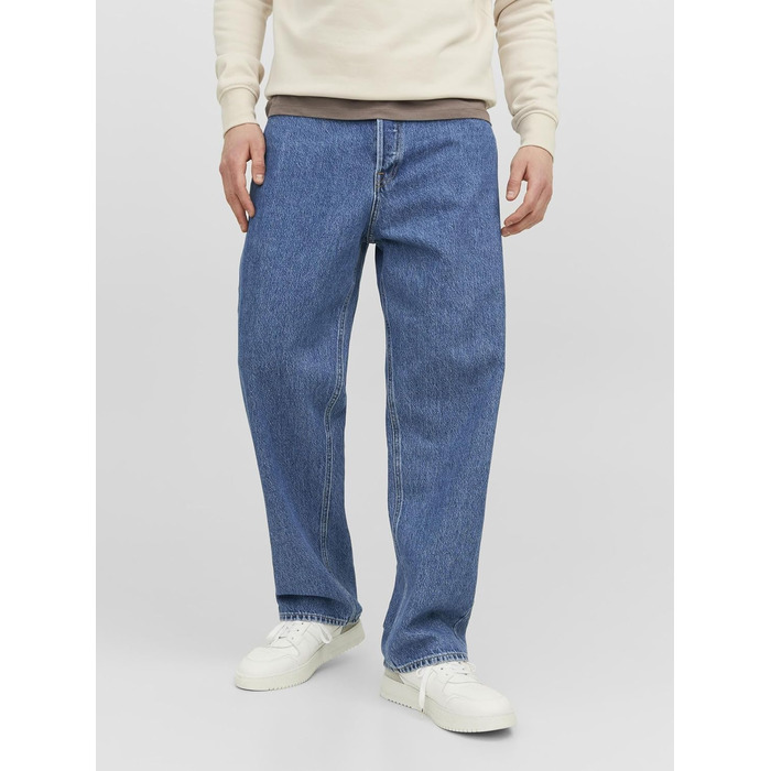 Чоловічі джинси Baggy Fit JACK & JONES JJIALEX синього кольору, денім