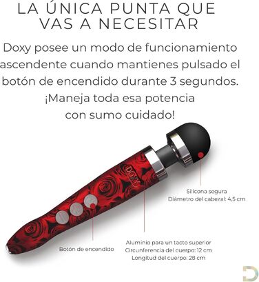 Масажер для жінок Doxy Die Cast 3 - бездротовий вібратор-паличка, рожевий