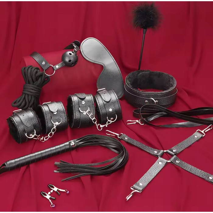 BDSM-набір UniGirl, чорний, 14 предметів