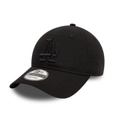 Бейсболка New Era MLB League Essential 9Twenty Los Angeles Dodgers — регульована кепка, чорна, один розмір