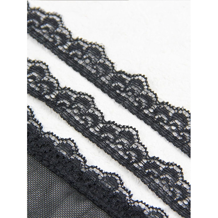 Маска для очей Quizzhe з мереживом - сексуальна маска для сну, косплей, Хелловін, Валентинка (чорна)