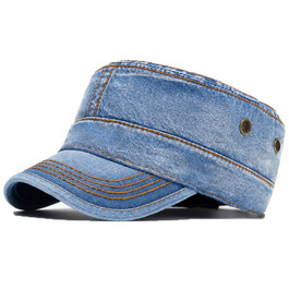 Військова кепка з праної бавовни, унікальний дизайн, колір Denim Blue