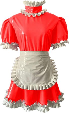 Міні-сукня в стилі готичної лоліти з ПВХ, з шортами та поясом, чорна, 3XL