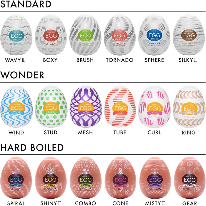 Масажер для тіла Tenga Stronger Package (6 шт.), Колір: Коричневий, 7 см