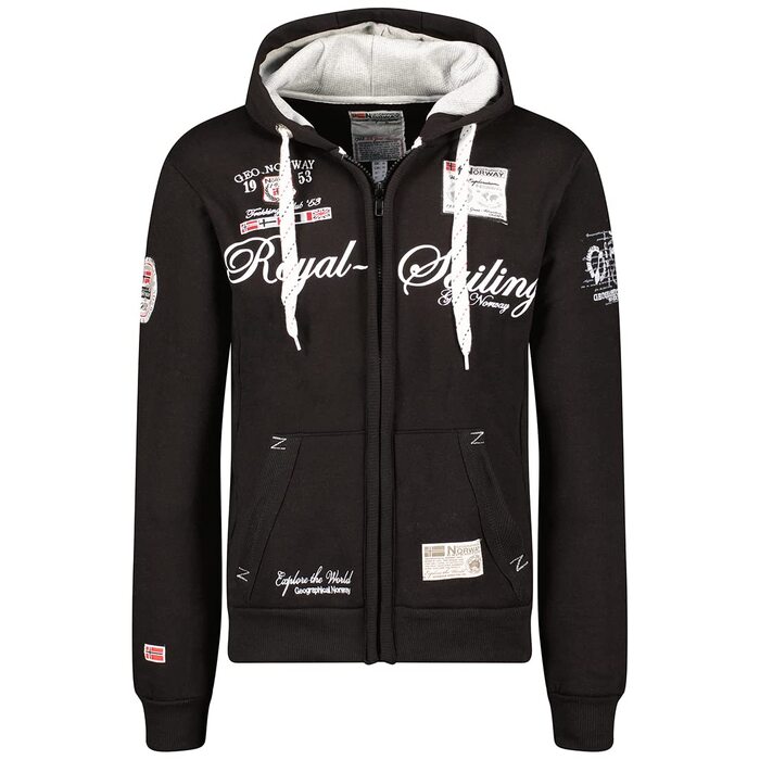 Чоловічий світшот Geographical Norway Fighter чорного кольору, розмір XL