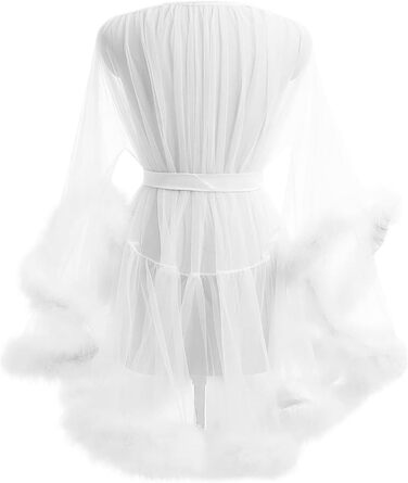 Сексуальна нічна сукня-бабідолл з відкритим промежем, комплект спідньої білизни з інтегрованим бюстгальтером, атласний халат для жінок, білий, розмір M