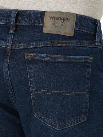 Чоловічі джинси Wrangler Authentics Classic Straight Fit, еластичні, 5 кишень, колір Midnight Flex (35W / 34L)