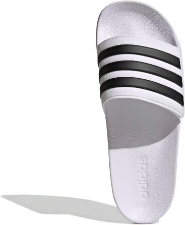 Чоловічі тапочки-шльопанці adidas Adilette Shower Velcro білі з чорним (розмір 46 EU)