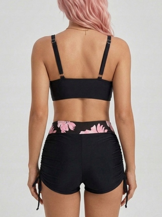 Роздільний купальник з еластичними шортами, Plus Size, M12 L 40