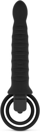 Вібруючий дилда з кільцем для чоловіків – чорний