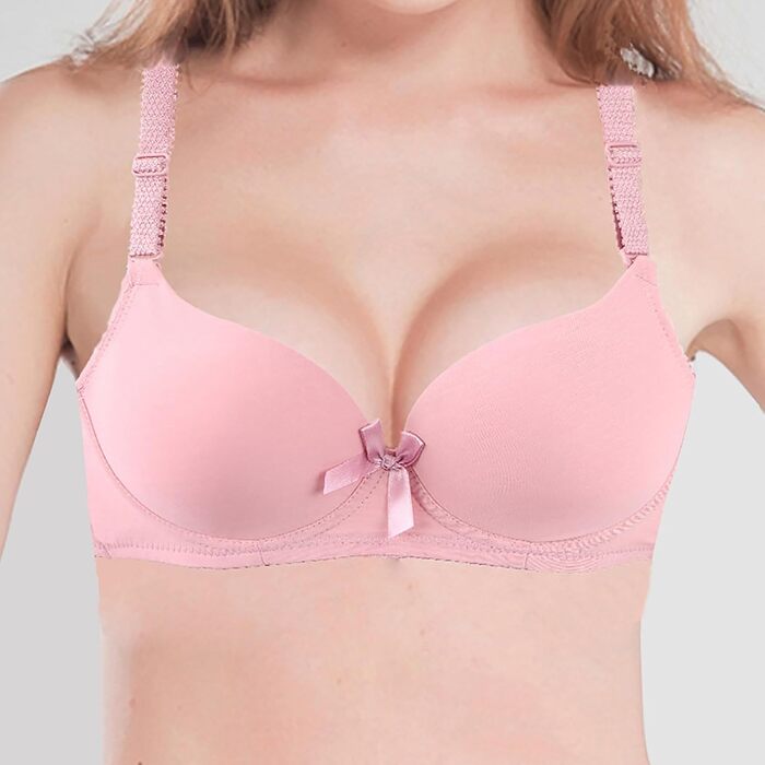 3 шт. Комплект бюстгальтерів для жінок без кісточок Push Up, великі груди, класичний комплект бюстгальтерів з регульованими бретелями, зручний, дихаючий бралетт, спортивна білизна для повсякденного носіння (синій+червоний+бежевий), 100B