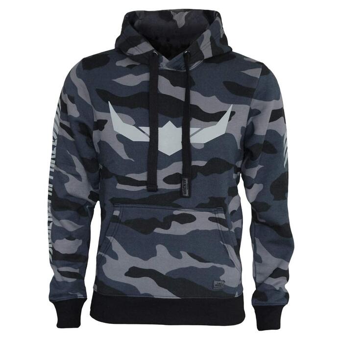 Чоловічий худі ROCK-IT Apparel Urban Streetstyle з капюшоном та флісовим начосом, камуфляж Dark Camo (Сіро-блакитний), розмір XXL