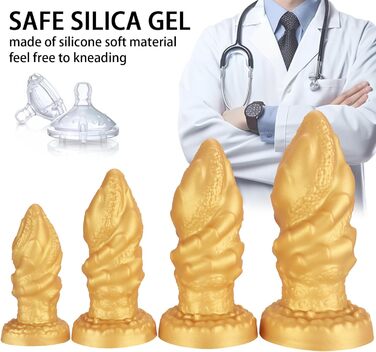 Анальний дildo Jomyu Riesen з конічною голівкою, великий розмір (XL), для чоловіків та жінок, масаж G-точки та простати, з присоскою