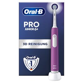 Електрична зубна щітка для дітей Oral-B Pro Junior, фіолетова, 3 режими чищення, м'яка щетина, для дітей від 6 років, з 1 насадкою
