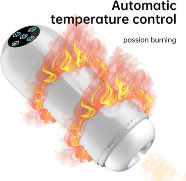 Електричний масажер для чоловіків з 4 режимами, нагріванням та 6 перистальтичними режимами